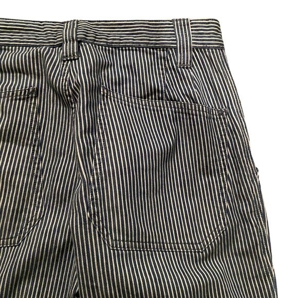 Isabel Marant Size 28 Crop Trouser Pants Blue White Pinstripe Coastal Nautical - Picture 8 of 11
